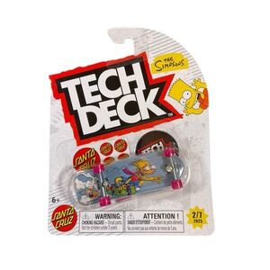 Tech Deck Santa Cruz Skateboards The Simpsons Bart Fingerboard 2025 New In Hand